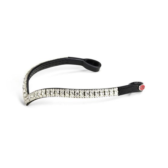 Whitaker Br072bb Lynton V-Shaped Diamante Browband Black