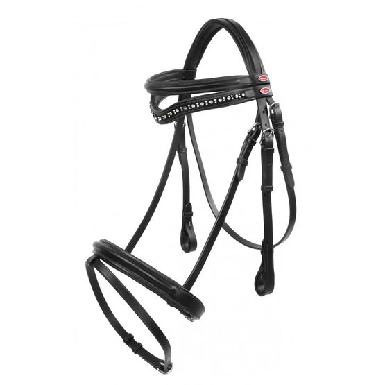 Whitaker Br073 Lynton Flash Bridle with 2 Browbands Black