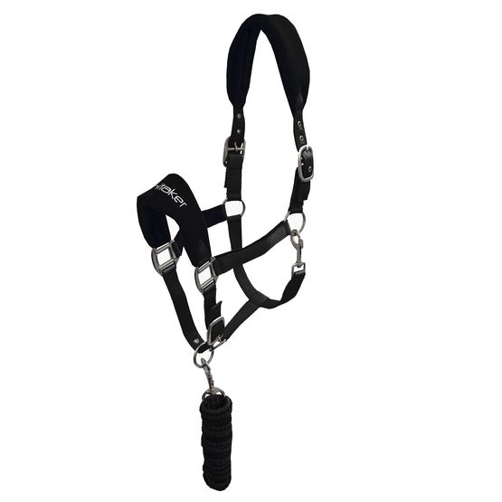Whitaker Hc160 Club Headcollar &amp; Leadrope Set Black