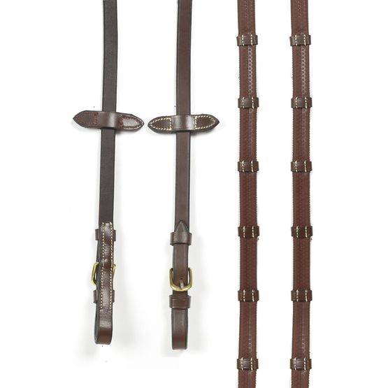 Whitaker Rer0101 Buckle 9-Loop Reins Havana