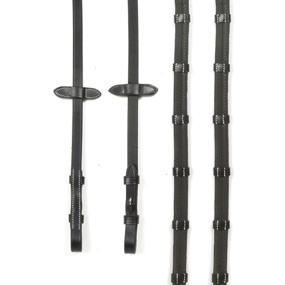 Whitaker Rer100 Billet 9-Loop Reins Black