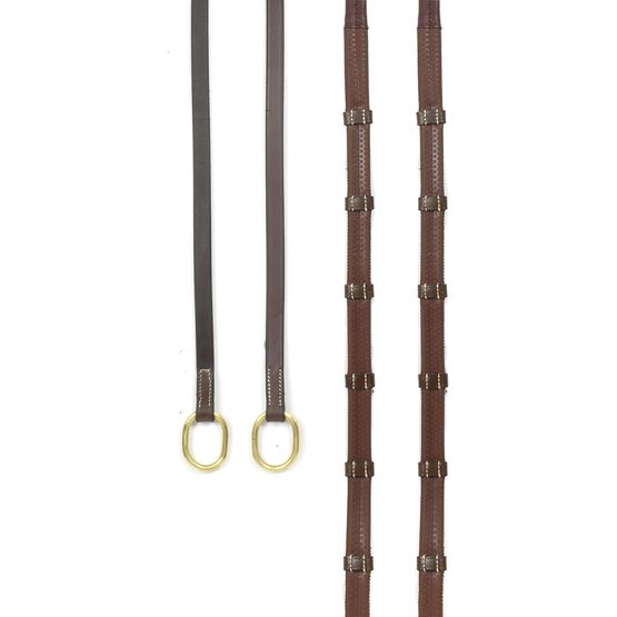 Whitaker Rer102 Oblong 9-Loop Reins Havana