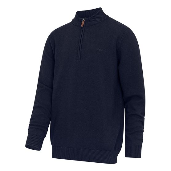 Hoggs of Fife Falkkirk 1/4 Zip Heather Blue Pullover