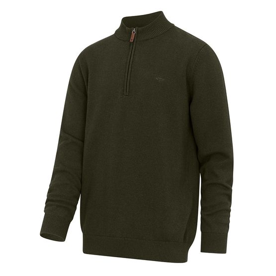 Hoggs of Fife Falkirk 1/4 Zip Fern Green Pullover