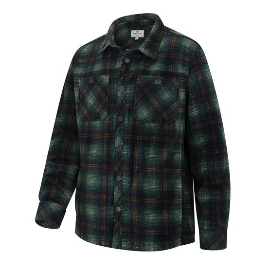 Hoggs of Fife Navy/Green/Gold Broxburn Fleece Shacket