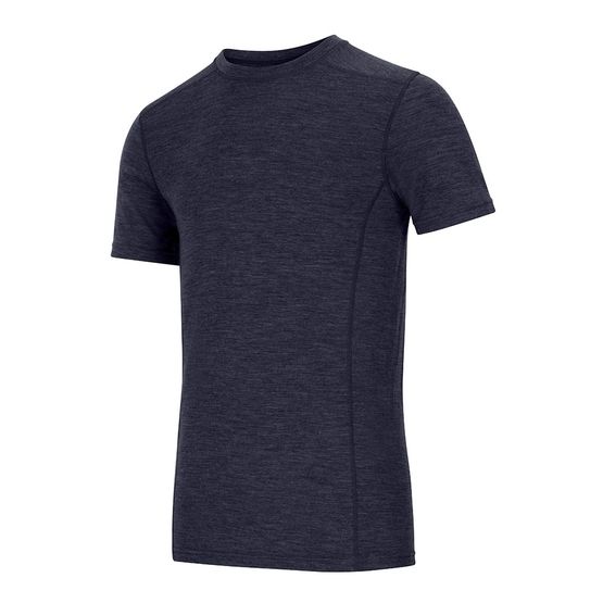 Hoggs of Fife 100% Merino Wool Navy Crew Neck Short Sleeve Base Layer