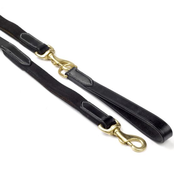 Whitaker Edr Draw Reins With Elastic Insert Havana