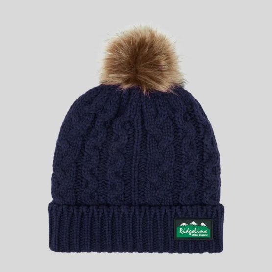 Ridgeline Nordic Fleck Navy Bobble Hat