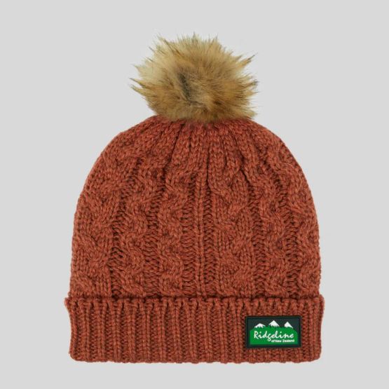 Ridgeline Nordic Fleck Russet Bobble Hat