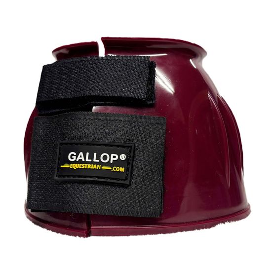 Gallop Double Taped Pvc Ribbed Over Reach Boots Burgundy