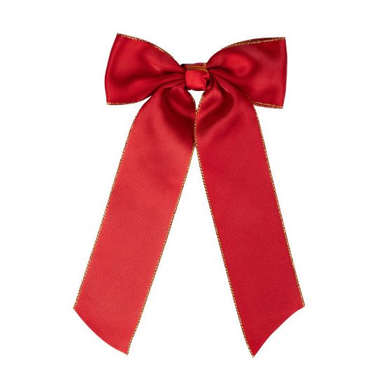 Supreme Products Picture Perfect Red/Gold Long Hair Bows (One Size)