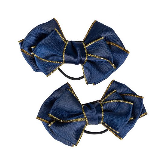 Supreme Products Picture Perfect Navy/Gold Hair Bows (One Size)