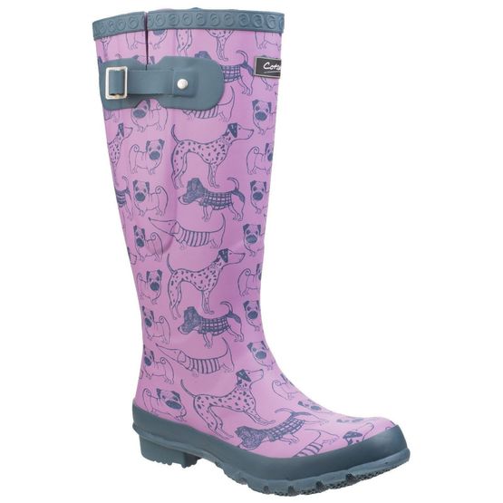 Cotswold Windsor Dog Print Wellington Boots