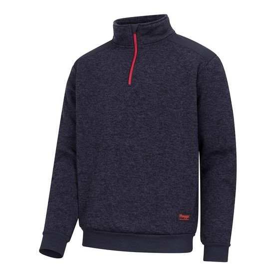 Hoggs of Fife Green King II 1/4 Zip Navy Knit