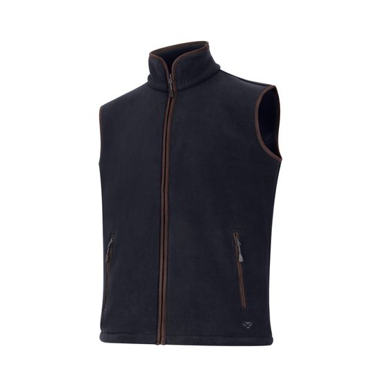 Hoggs of Fife Woodhall Gilet Soft Black Fleece