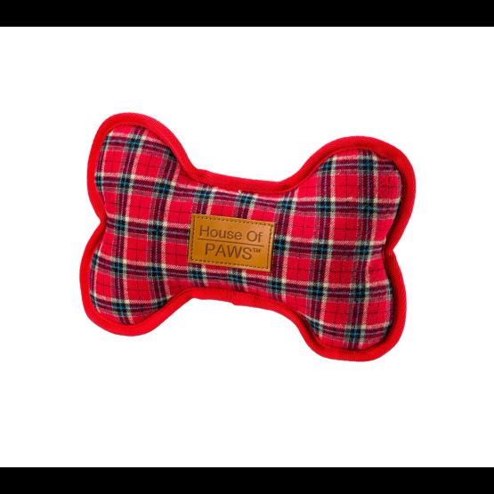 House of Paws Red Tweed Dog Toy