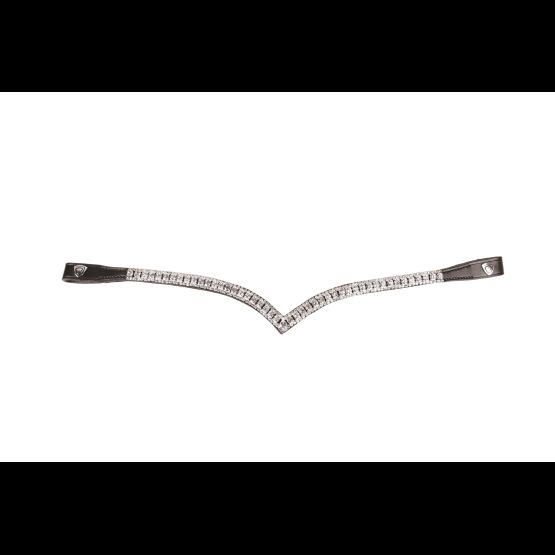 ProPresicce Signature V Diamante Browband by Hy Equestrian with Black/Silver Diamantes