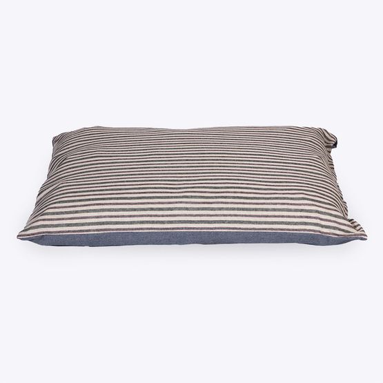 Danish Design Rustic Stripes Deep Duvet Denim Pet Bed Blue/Multi
