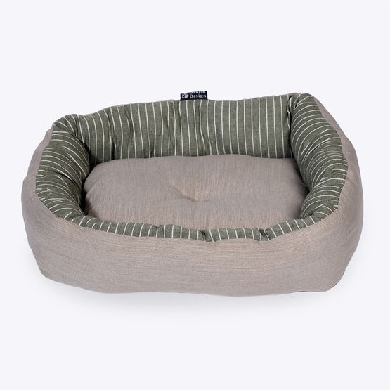 Danish Design Rustic Stripes Snuggle Bed Pet Bed Sage