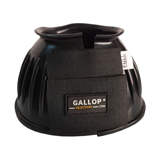 Gallop Double Taped Pvc Ribbed Over Reach Boots Black