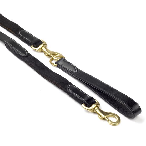 Whitaker Edr Draw Reins With Elastic Insert Black