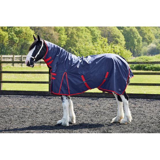 Firefoot Turnout Rug Fixed Neck 100g Navy/Red