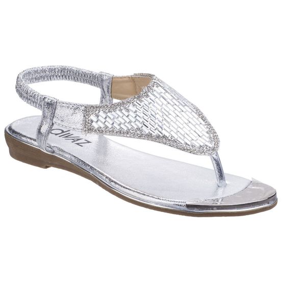 Kirsty Toe Post Sandal in Silver