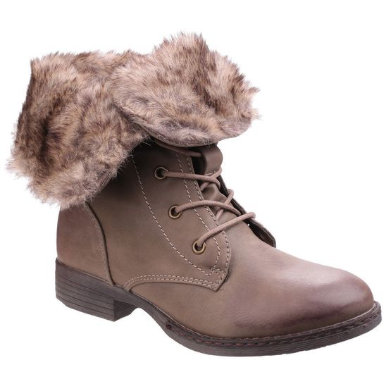 Leigh Lace Up Ankle Boot in Brown