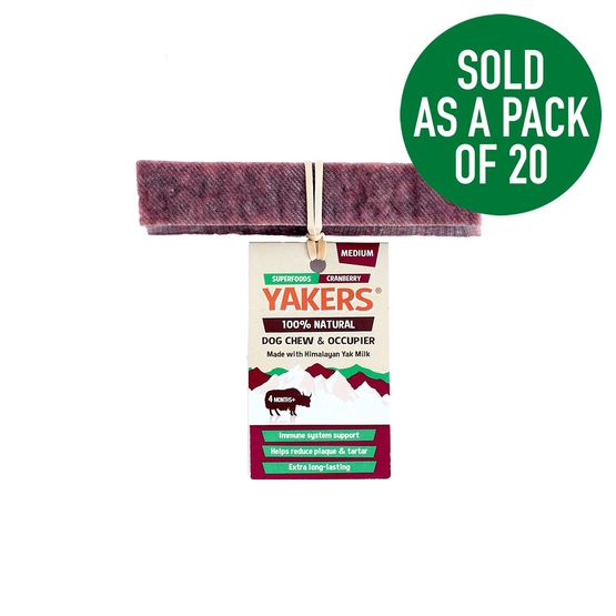 Yakers Dog Chew Cranberry