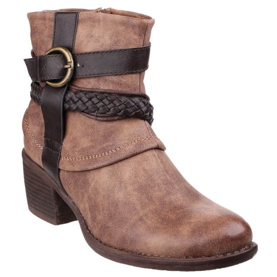 Vado Zip Up Ankle Boot in Tan