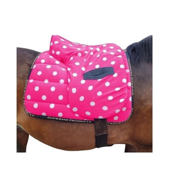 Supreme Products Ride on Dotty Fleece Saddle Cover - One Size