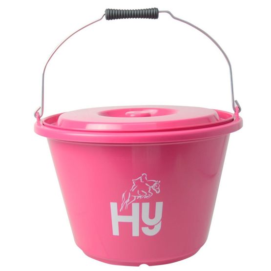Hy Equestrian Bucket With Lid Pink