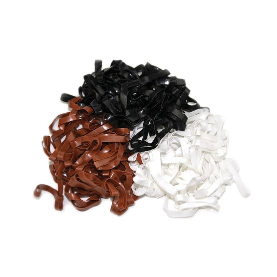 Lincoln Silicone Plaiting Bands White