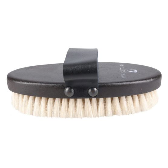 Progroom Deluxe Body Brush/Goat Hair By Hy Equestrian Dark Brown