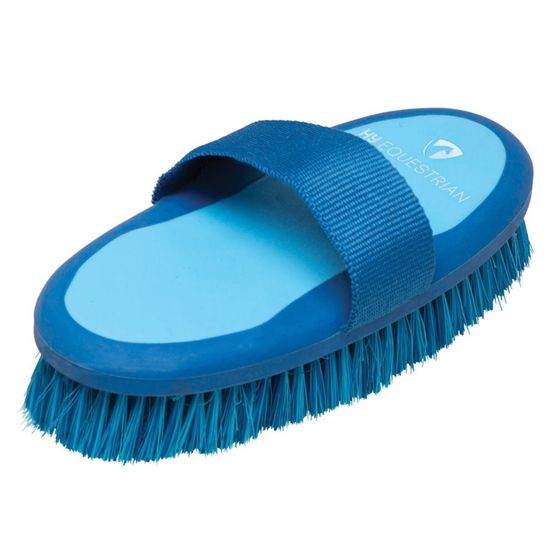Progroom Two-Tone Body Brush By Hy Equestrian Blue/Light Blue