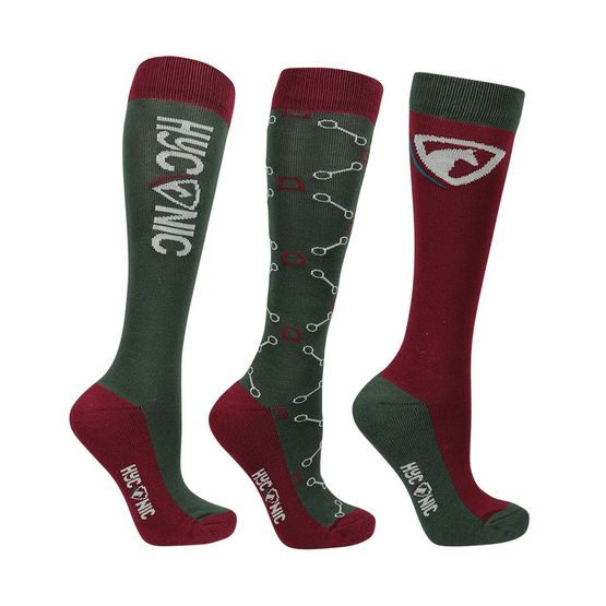 Hyconic Pattern Socks By Hy Equestrian Adult Purple/Green