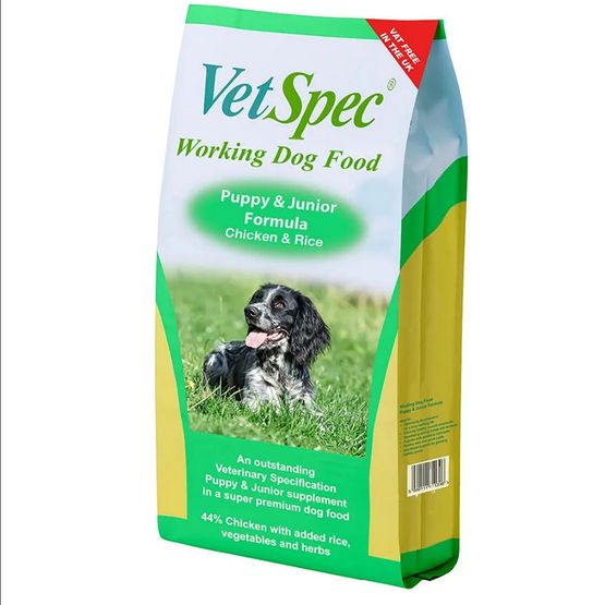 Vetspec Working Dog Puppy &amp; Junior Formula Chicken &amp; Rice