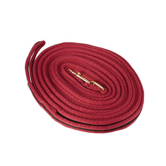 Hy Equestrian Soft Webbing Lunge Rein Burgundy/Black
