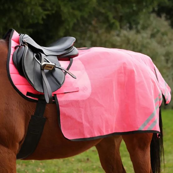 Reflector Summer Mesh Quarter Sheet By Hy Equestrian Pink