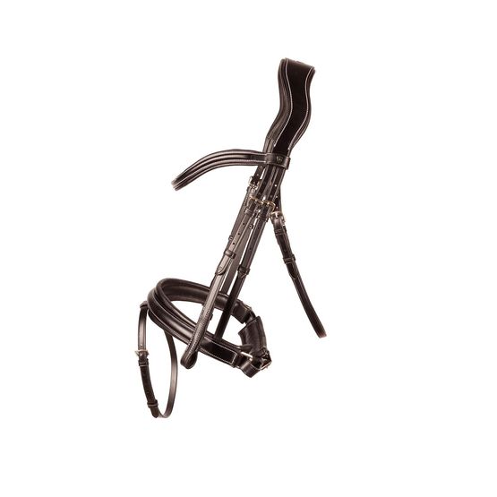 Hy Equestrian Propresicce Pelle Crank Leather Bridle Brn/Brs Brown/Brass