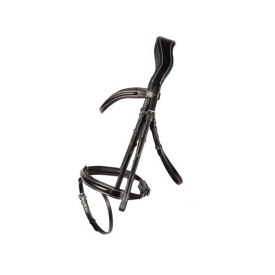 Hy Equestrian Propresicce Pelle Raised Flash Leather Birdle Black/Silver