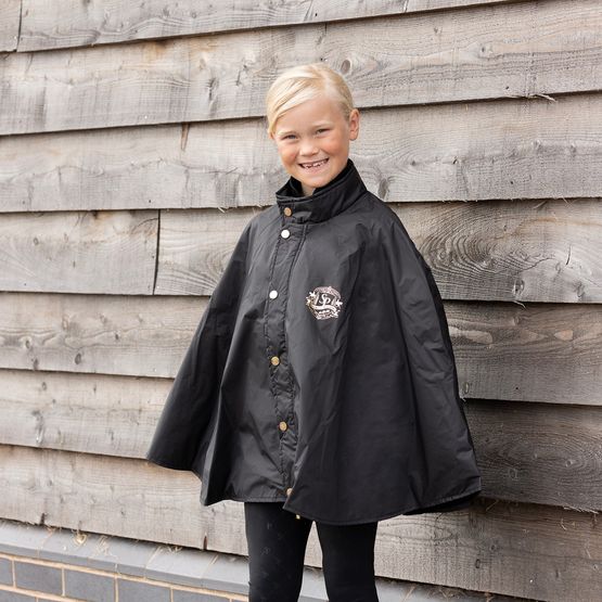 Supreme Products Active Junior Show Rider Rain Cape Black/Gold