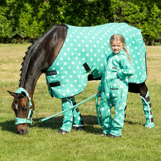 Supreme Products Dotty Fleece Onesie Child Gorgeous Green