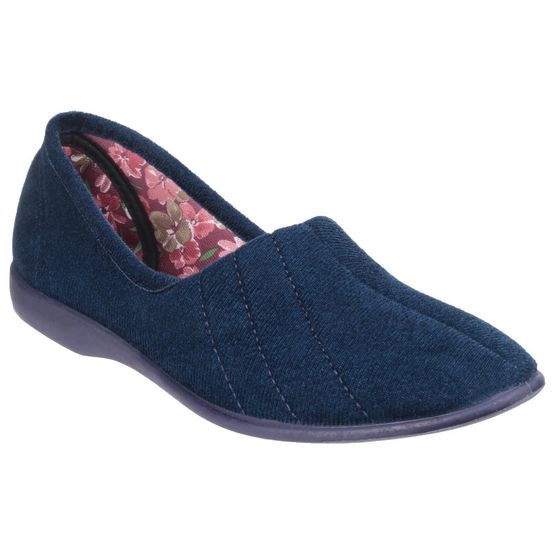 Audrey Ladies Slipper in Navy
