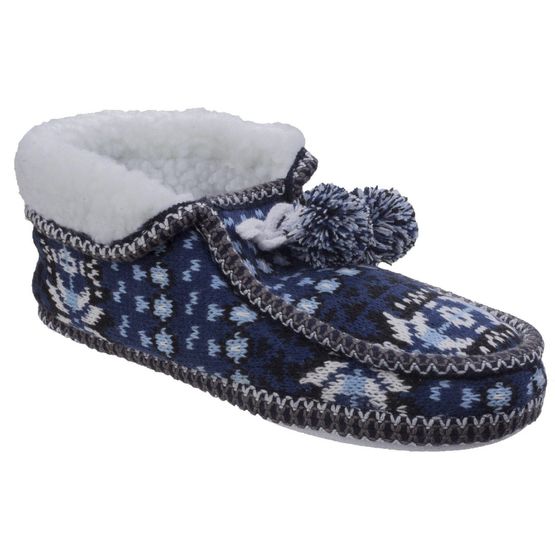 Lapland Knitted Slipper in Blue