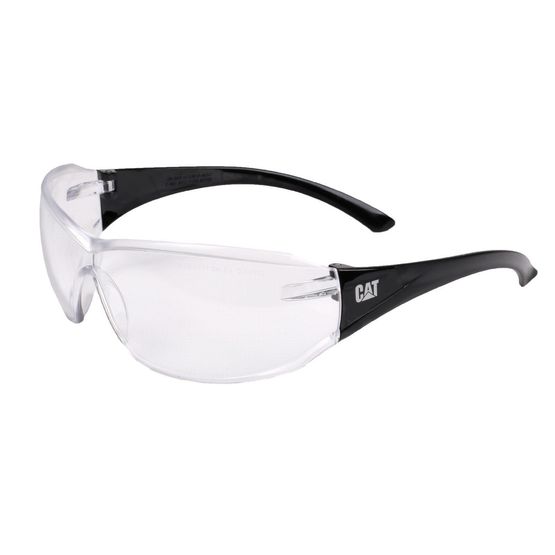 Caterpillar Shield Safety Clear Frame Glasses - Black