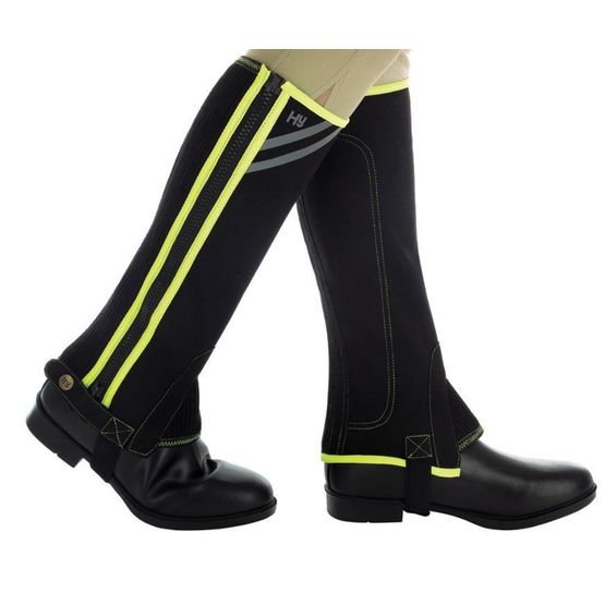 HYVIZ Reflector Half Chaps Fluorescent - Yellow/Silver/Black
