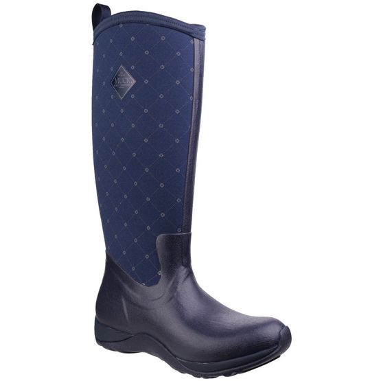 Muck Boots Arctic Adventure Women's Wellington Boots in Navy Quilt