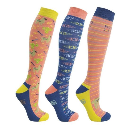 HyFASHION Llama Riding Socks - Pack of 3