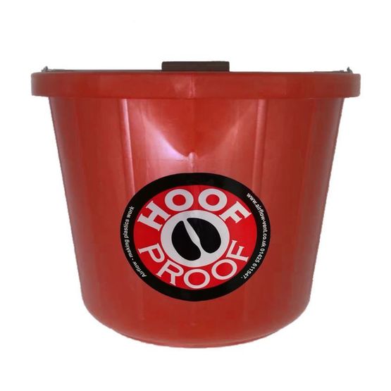 Tony Mitchell Heavy Duty Hoof Proof Horse Bucket - 15 Litre (Red)